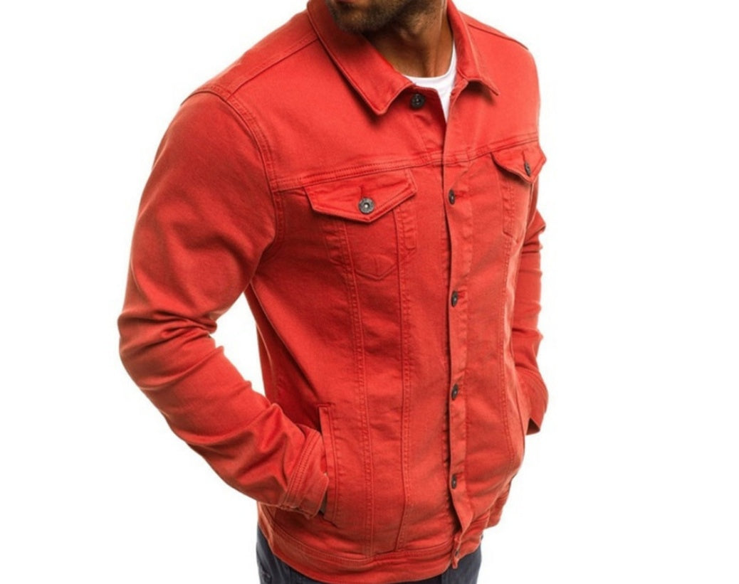 Back View of Elias White Denim Jacket
